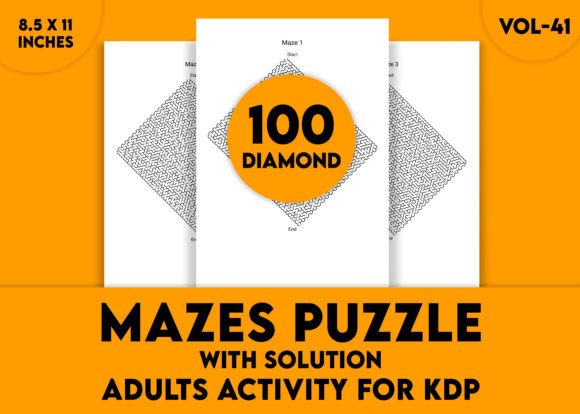 Adults Hard Diamond Mazes Puzzles Vol-41: A Challenge for the Mind and a Tool for Cognitive Growth