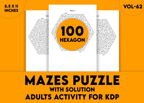 Adults Hard Hexagon Mazes Puzzles Vol-62: A Challenging Path to Sharper Thinking