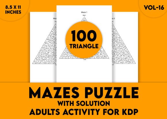 Adults Hard Triangle Mazes Puzzle Vol-16