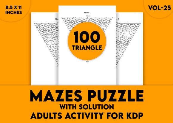 Adults Hard Triangle Mazes Puzzle Vol-25