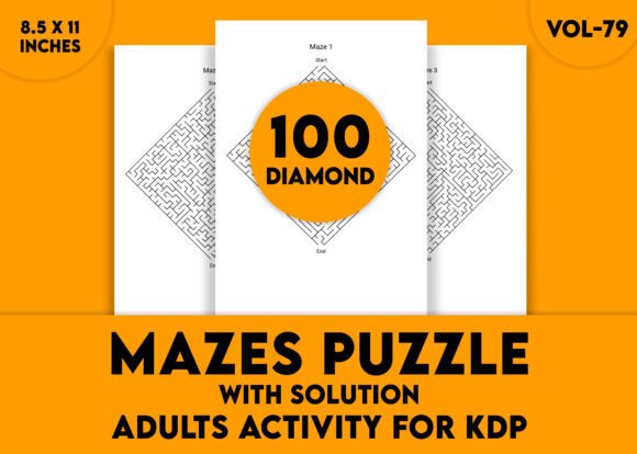 Hard Diamond Mazes for Adults Vol-79