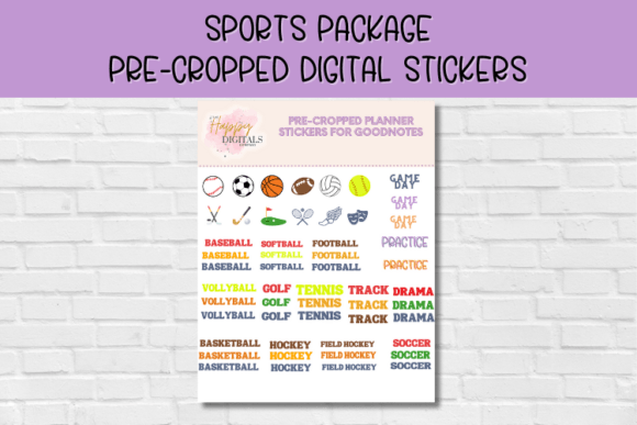 Sports Icon Digital Stickers for GoodNotes: Stay Organized with Cute, Practical Planning Tools