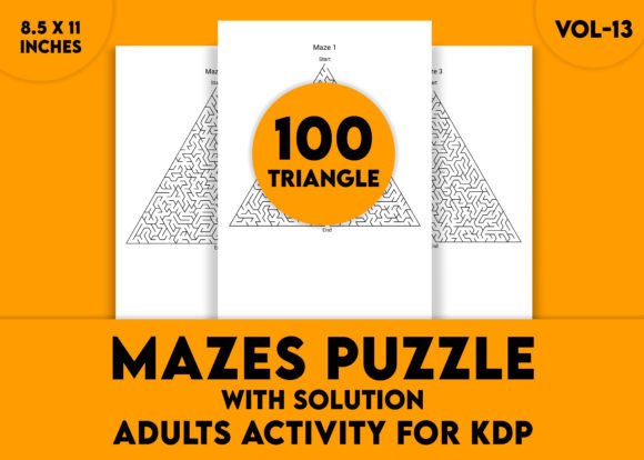 Unlock Better Focus with Adults Hard Triangle Mazes Puzzle Vol-13